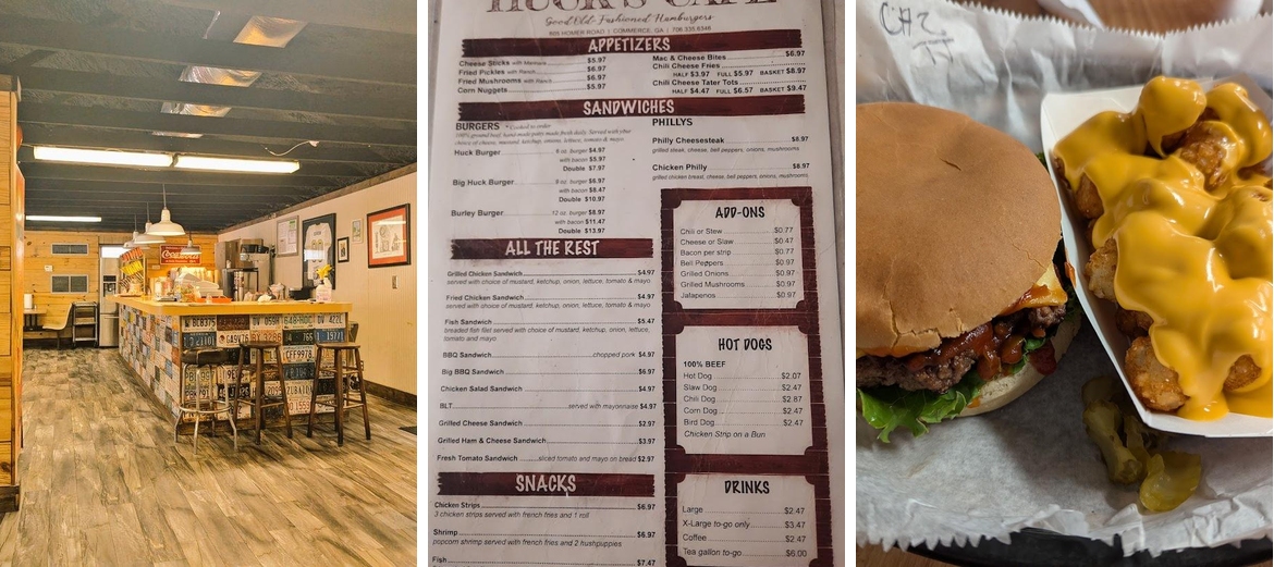 Huck's Cafe Menu
