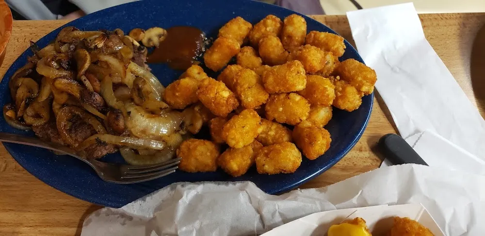 Hamburger Steak and Tater Tots